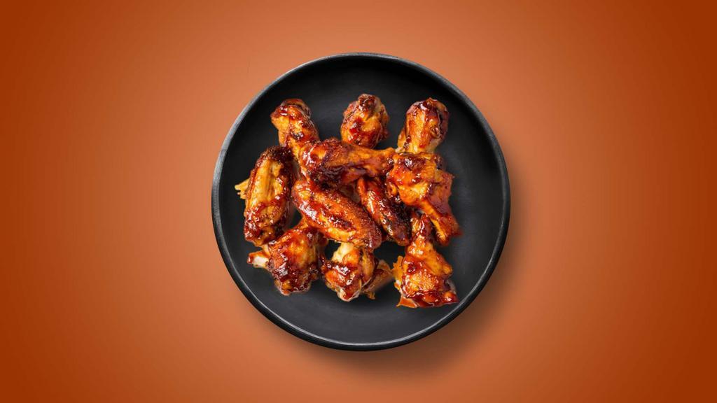 Billy'S Barbecue Wings · 6 golden fried wings in Billy's Smoked Barbecue sauce. Served with a side of blue cheese or ranch.