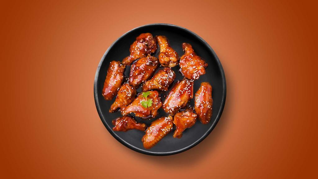 Angry Wings · 6 golden fried wings in a hell sauce. Served with a side of blue cheese or ranch.