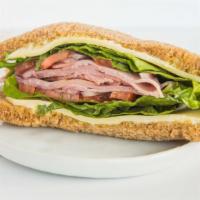 Ham & Swiss · Ham paired with swiss cheese, tomato, leafy green lettuce with mayonaise and grey poupon mus...