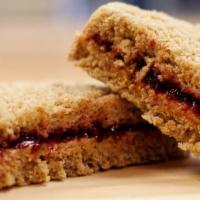 Peanut Butter And Jam · A favorite of the young and old. Peanut Butter and Local Raspberry Jam on Honey Whole Wheat ...