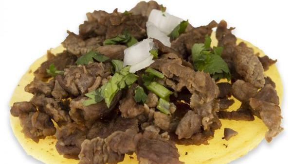 Carne Asada Taco · Corn tortilla, carne asada, cilantro and onion.