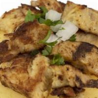 Chicken Fajitas · Corn tortilla, seasoned grill chicken, cilantro and onion.