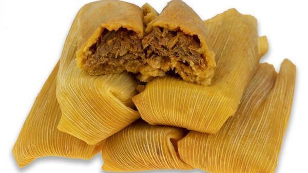 #9 Two Tamales · Two pork tamales