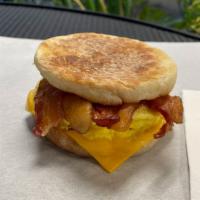 Bacon, Egg & Cheese On English Muffin · Crispy Bacon, Scrambled Eggs, American Cheese on Toasted English Muffin