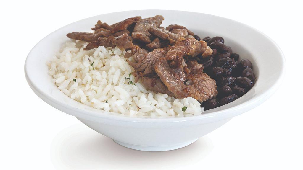Kid'S Bowl. · Choice of protein over rice and beans.