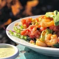 Kale Kai Salad. · Choice of  Protein, Organic baby Kale, Avocado Slices, Mixed Greens, Pico de Gallo, Tortilla...