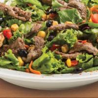 Power Chopper Salad. · Choice of Protein, Rice, Organic Baby Kale, Mixed Greens, Garden Veggies(Zuccini, Mushrooms,...