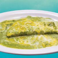 Enchilada. · Your choice of protein with choice of sauce and melted cheese
