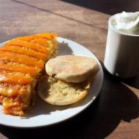 Hash Brown Omelette · With egg and cheddar cheese, English muffin.