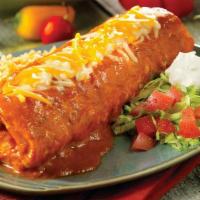 Ultimate Burrito · Build your own burrito with your choice of:. Seasoned Ground Beef, refried beans with red ch...