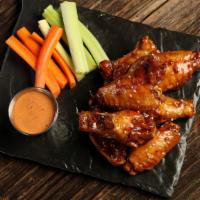 Korean Bbq · 8 Korean BBQ wings, served with carrots & celery and a choice of classic ranch or Sriracha R...