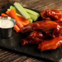 Sweet Chili · 8 sweet chili wings, served with carrots & celery and a choice of classic ranch or Sriracha ...