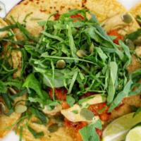 Cauliflower Tacos · {Nut-Free} Masa battered and fried cauliflower with guacamole, spinach, pepitas and avocado ...