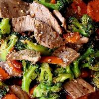 9. Beef & Broccoli · Stir-fried broccoli, carrot.
