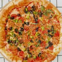 Supreme Being · House Red Sauce + Mozzarella + House Fennel Sausage + Pepperoni + Bell Pepper + Sautéed Mush...