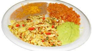 #36. Huevos A La Mexicana · Eggs mixed with pico de gallo.