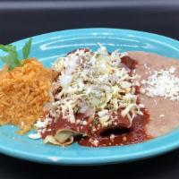 Enchiladas Rancheras · Traditional Mexican style enchiladas, made with an original recipe from 