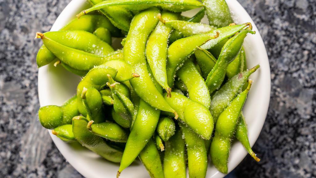 Edamame · Vegetarian. Steamed soybeans served with sea salt.