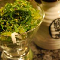 Seaweed Salad · Vegetarian. Thinly sliced Japanese seasoned seaweed salad.