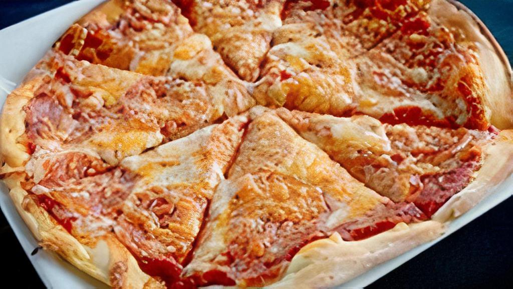 Kids Pepperoni Pizza · Kid sized pepperoni pizza smothered with house marinara and topped with cheddar and mozzarella cheese.