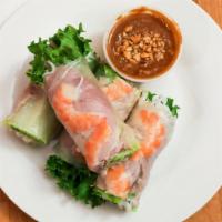 Salad Rolls · Rice paper rolls, vermicelli, bean sprouts lettuce and side of house sauce.