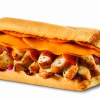 Chipotle Chicken Sub · Oven roasted Chicken breast strips, Bacon, Cheddar Cheese, Red Onions, Chipotle Mayo...530-1...
