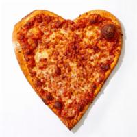 Cutie Cheese Pizza · Heart shaped pie with gooey cheese and our house marinara sauce.
