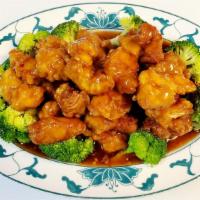 General Tso'S Chicken · Chunks of dark meat chicken done to crispy sauteed with chef special spicy sweet and sour sa...