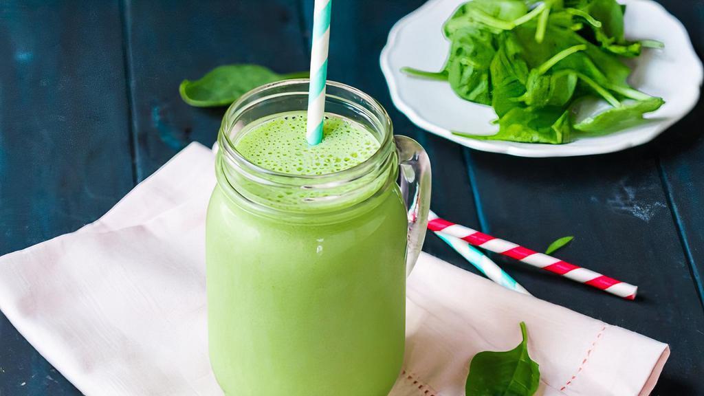 Ringo Starr · 16 oz green smoothie: Spinach, bananas, blueberries, peanut butter, oat milk