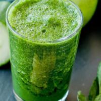 Daily Green · 16 oz green smoothie: Spinach, pineapple, coconut water, coconut shreds, bananas