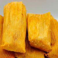 Tamales Plate · Served, rice, beans, and red or green chili sauce.