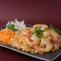 Pad Thai · Stir-fried rice noodles with a tangy, sweet, salty sauce.