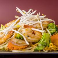 Yakisoba · Yakisoba noodle stir-fried with broccoli, carrot, cabbage, broccoli, onion, bean sprout, and...