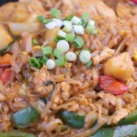 Pad Thai Hawaii · Pad Thai with pineapple, onion,  and bell peppers.