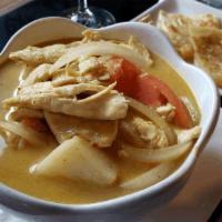 Yellow Curry · Your choice of meat with potato, onion, tomato and coconut milk cooked in yellow curry.