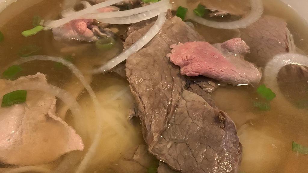 #13. Pho · Rare steak, tendon, and well-done flank.