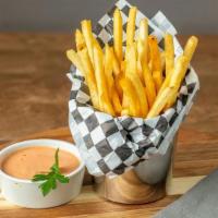 Fries · Coated fries seasoned with sea salt and parsley
