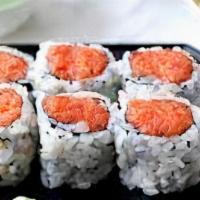 Spicy Tuna Roll · Spicy tuna and sushi rice wrapped in nori.