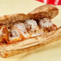 Meatball Parmesan · Beef and pork blended meatballs , oregano,  Parmesan, and provolone cheese.