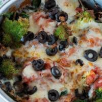 Veggie Pizza Bowl · Pizza sauce, spinach, black olives, broccoli, mushrooms and mozzarella cheese. (31g total ca...