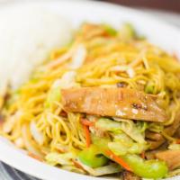 Chicken Yakisoba · comes with rice