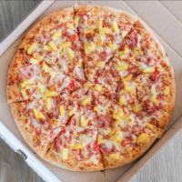 Hawaiian Pizza · Our Hawaiian Pizza Comes with Ham, Bacon and Pineapple.
Our Pizza Sizes include Personal, Me...