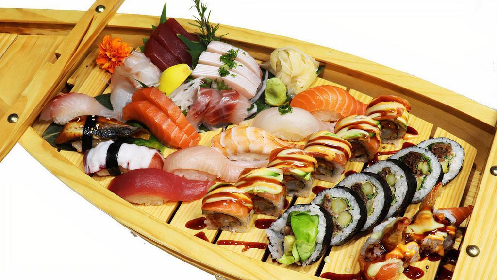 Menya Chef Special 2 · 12 sashimi and 12 sushi & choice of 2 rolls.