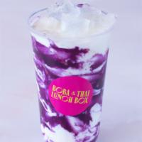 Purple Sweet Potato Milk Tea (Must Try) · Size: large.