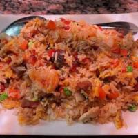 House Special Fried Rice · Chicken, beef and shrimp.
