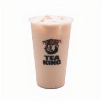 Strawberry Milk Tea · handmade strawberry syrup + jasmine milk tea