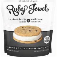 Ruby Jewel Chocolate Chip Cookie · A Chocolate Chip Cookie + Vanilla Bean Ice Cream Sandwich