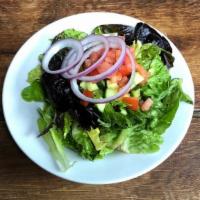 Small House Salad · choice of cider-shallot or
house balsamic dressing.