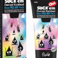 Suck'Em Out Charcoal Blackhead Nose Pack By Rude Cosmetics · Suck'em out charcoal blackhead nose pack by rude cosmetics containing charcoal powder: charc...