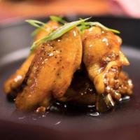 Sweet Ginger Teriyaki Chicken Wings Meal (8 Pcs) · Perfectly Cooked Chicken Wings Tossed in Sweet Ginger Teriyaki. Served w/ Celery & Carrots.